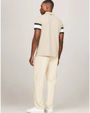 Tommy Hilfiger Premium Navy Polo Shirt with Striped 'HILFIGER' Logo